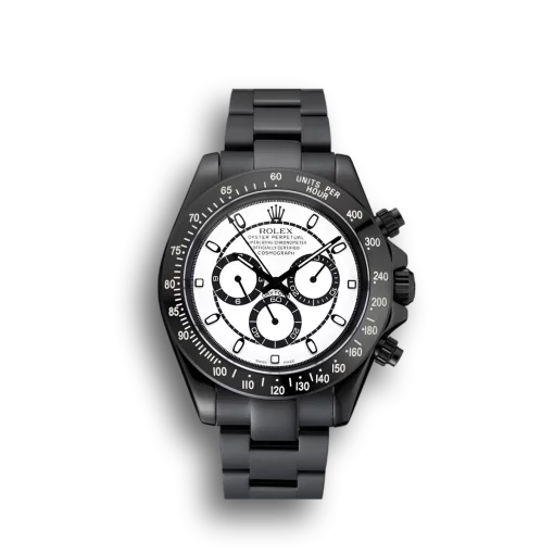 Rolex Cosmograph Daytona White And Black Dial Black Stainless Steel Case And Bracelet 1454249