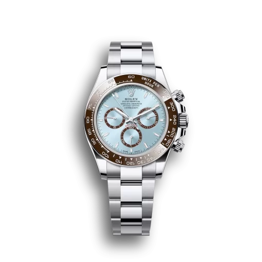 Rolex Daytona Cosmograph: Oyster, 40 mm, Platinum, Dial ice blue, m126506-0001